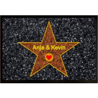 Fußmatte - Walk Of Fame/Personalisiert Motiv Wohnwagen Camping Wohnmobil Schmutzfangmatte von Druckerino
