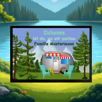 Camping Personalisierte Fußmatte Mit Namen Zuhause Ist Da, Wo Wir Parken | Wohnwagen Geschenk Für Camper Weihnachten von Druckerino