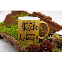 Glitzertasse Mit Wunschtext/Personalisierte von Druckhuette