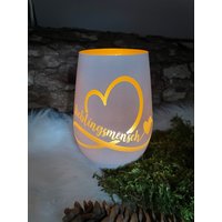 Windlicht - Lieblingsmensch Personalisierbar Gravur Namen Liebe Jahrestag von Druckhuette