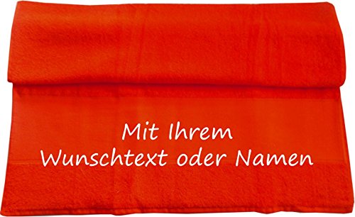 Druckreich Badetuch mit Ihrem Wunschtext oder Namen 140 x 70 cm/Fb. Rot von Druckreich