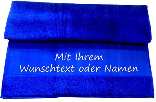 Druckreich Badetuch mit Ihrem Wunschtext oder Namen 140 x 70 cm/Fb. Royal von Druckreich