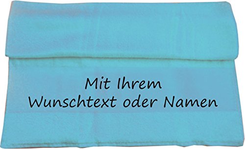 Druckreich Badetuch mit Ihrem Wunschtext oder Namen 140 x 70 cm/Fb. Hellblau von Druckreich