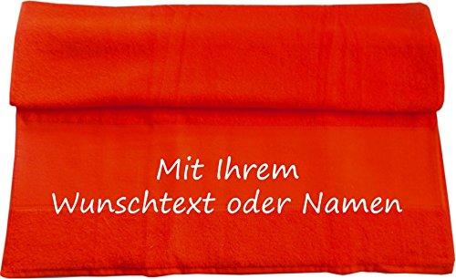 Druckreich Handtuch mit Ihrem Wunschtext oder Namen 100 x 50 cm/Fb. Rot von Druckreich