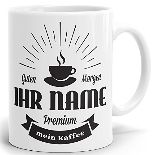 Drucksaal Namenstasse-Tasse-Becher-Kaffeetasse-mit Name-mit Namen individuell und persönlich Motiv Sunrise Mug Vintage Tasse von Drucksaal