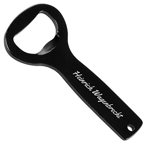 200 Stück schwarze Flaschenöffner Benno Metall mit Lasergravur Werbung Gravur Kapselheber von Druckspezialist