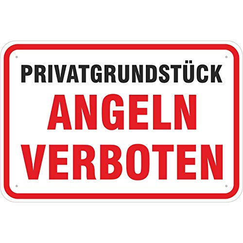 Schild Angeln verboten 300 x 450 mm aus Aluminium-Verbundmaterial 3mm stark von KDS