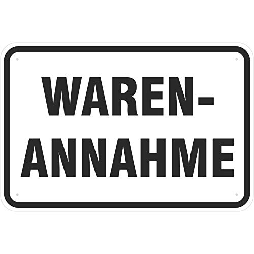 Schild "Warenannahme" 400 x 600 mm aus Aluminium-Verbundmaterial 3mm stark von KDS