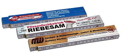 Zollstock Gliedermaßstab Meterstab mit Druck/Fotodruck 4-farbig Markenware von ADGA 10 Stück von Druckspezialist