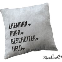 Kissen "Ehemann", Weihnachtsgeschenk, Vatertag, Bester Papa, Kuschelweiches Kissen, Geschenk Für Den Ehemann, Hochzeitstag von Druckwelt