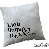 Kissen "Lieblingspapa Herz" Inkl. Wunschname von Druckwelt