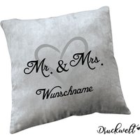 Kissen "Mr & Mrs" von Druckwelt