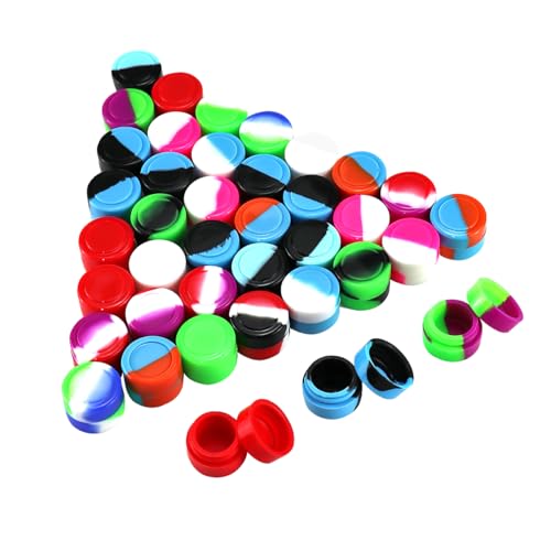 Drufoful 40Pcs Silikon Dab Behälter, 2 ML Kleine Behälter Mini Runde Silikon Wachs Behälter Silikonbehälter Wachsöl Silikonbehälter Tupferbehälter zur Aufbewahrung von Wachs, Hautcreme, Lippenbalsam Drufoful 40Pcs Silikon Dab Behälter, 2 ML Kleine Behälter Mini Runde Silikon Wachs Behälter Silikonbehälter Wachsöl Silikonbehälter Tupferbehälter zur Aufbewahrung von Wachs, Hautcreme, Lippenbalsam von Drufoful