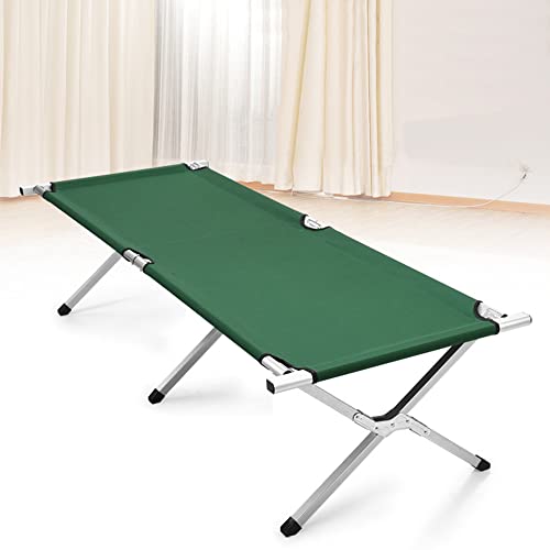 Drumm Klappbares Campingbett, Gästebett für Camping, Klappbett, Sonnenliege, Stuhl, 190 x 62 x 42 cm, mit Transporttasche, für Garten, Zelt, Wandern im Freien von Drumm