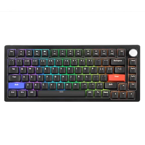 DrunkDeer A75-mechanischen-Tastatur,TKL Mechanical Keyboard Magnetic Switch, 75 Percent Gaming Keyboard 82 Keys with Keyknob,RGB Gaming Tastatur, Schwarze von DrunkDeer