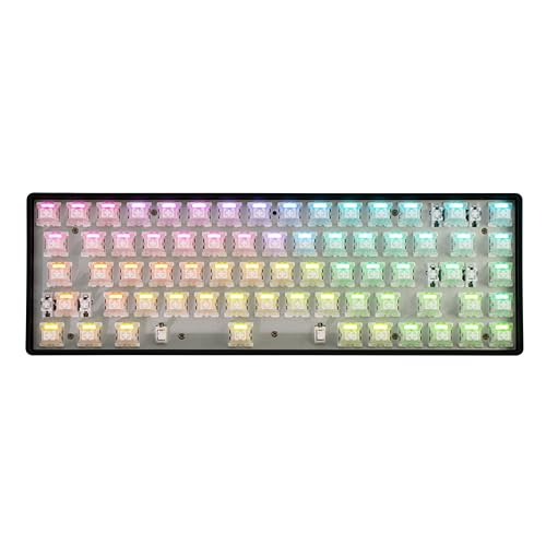 DrunkDeer G65 Rapid Trigger Mechanische Tastatur Magnetschalter Gaming RGB Kompakt 65% Größe Verkabelt 68 Tasten Barebone Keine Tastenkappe Schwarz von DrunkDeer