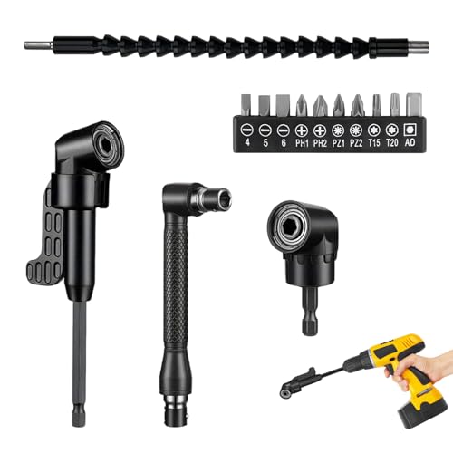 105° Winkelschrauber Vorsatz Adapter 14 Stück Winkelschrauber Aufsatz Set mit 1/4-Zoll Sechskantschaft, Winkelgetriebe, Flexibler Bithalter Winkelaufsatz für Akkuschrauber für Bauarbeiter Garage 105° Winkelschrauber Vorsatz Adapter 14 Stück Winkelschrauber Aufsatz Set mit 1/4-Zoll Sechskantschaft, Winkelgetriebe, Flexibler Bithalter Winkelaufsatz für Akkuschrauber für Bauarbeiter Garage von Druuzyl
