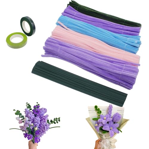 532 Stück Pfeifenreiniger Blumenset zum Basteln, Tulpe Blumenstrauß Pfeifenreiniger Set mit Klebeband und Blumendraht Pfeifenputzer für Blumenstrauß DIY Basteln Floristenbedar 532 Stück Pfeifenreiniger Blumenset zum Basteln, Tulpe Blumenstrauß Pfeifenreiniger Set mit Klebeband und Blumendraht Pfeifenputzer für Blumenstrauß DIY Basteln Floristenbedar von Druuzyl