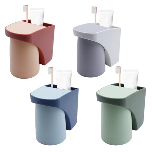 Zahnbürstenbecherhalter Kein Bohren Erforderlich 4 Stück Zahnputzbecher Kinder Zahnbürstenhalter Wand mit Magnetischem Becher Toothbrush Holder für Familie Zahnbürstenbecherhalter Kein Bohren Erforderlich 4 Stück Zahnputzbecher Kinder Zahnbürstenhalter Wand mit Magnetischem Becher Toothbrush Holder für Familie von Druuzyl