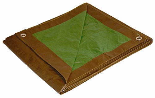 Dry Top 10' x 12' Brown/Green Reversible Full Size 7-mil Poly Tarp item #110128, Polyethylene Aluminum, 10x12 Feet von Dry Top