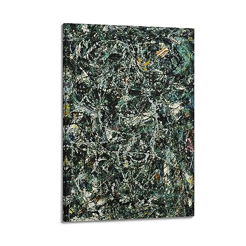 DryNda Jackson Pollock Poster Full Fathom Five Wandkunst Geschenke Schlafzimmer Drucke Heimdekoration Hängendes Bild Leinwand Gemälde 60 x 90 cm von DryNda