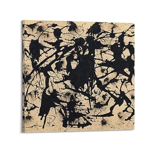 DryNda Jackson Pollock Poster Nummer 11, ästhetischer Druck, Kunst, Wandgemälde, Leinwand, Geschenke, moderne Schlafzimmer-Dekoration, 40 x 40 cm von DryNda