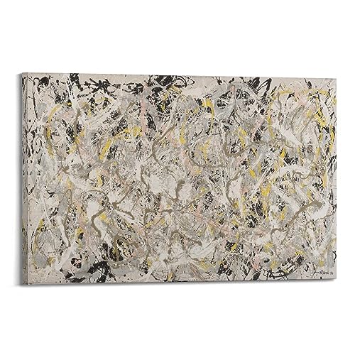 DryNda Jackson Pollock Poster Nummer 27 Wandkunst Gemälde Leinwand Geschenk Wohnzimmer Drucke Schlafzimmer Dekor Kunstwerke 60 x 90 cm von DRYNDA