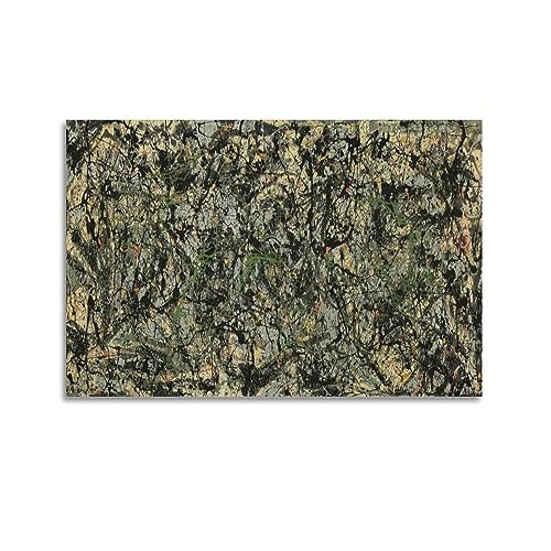 DryNda Jackson Pollock Poster Nummer 31-1 auf Leinwand, Wandkunst, Geschenke, Foto, Gemälde, Raumdekoration, Heimdekoration, 40 x 60 cm von DryNda