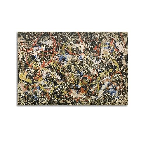 DryNda Jackson Pollock Poster Restrain Home Decor Wall Art Hanging Picture Print Bedroom Decorative Paintings Room Aesthetic 24x36inch(60x90cm) von DryNda