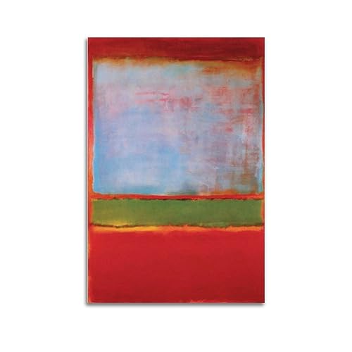 DryNda Mark Rothko Poster, Violett, Grün und Rot, Wandkunst, Geschenke, Schlafzimmer, Heimdekoration, hängendes Bild, Leinwand, Gemälde, 50 x 75 cm von DryNda