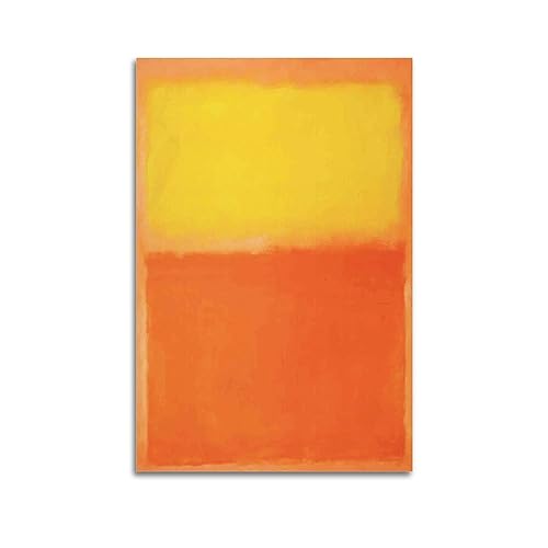 DryNda Mark Rothko Poster Orange und Gelb, Malerei auf Leinwand, Wandkunst, Rollbild, Druck, Wohnzimmer, Wände, Dekoration, Häuser, 20 x 30 cm von DryNda