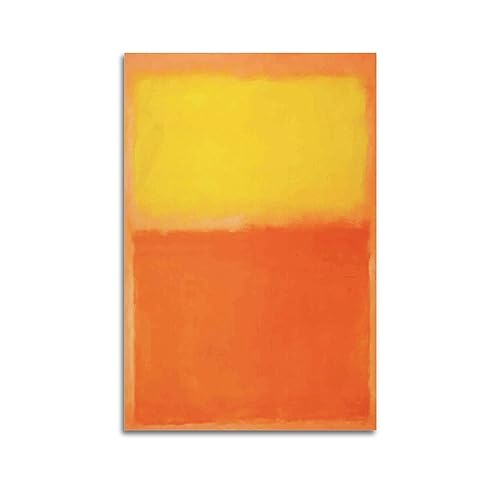 DryNda Mark Rothko Poster Orange und Gelb Leinwand Wandkunst Dekorativ Schlafzimmer Modern Home Print Bild Artworkss 50 x 75 cm von DRYNDA