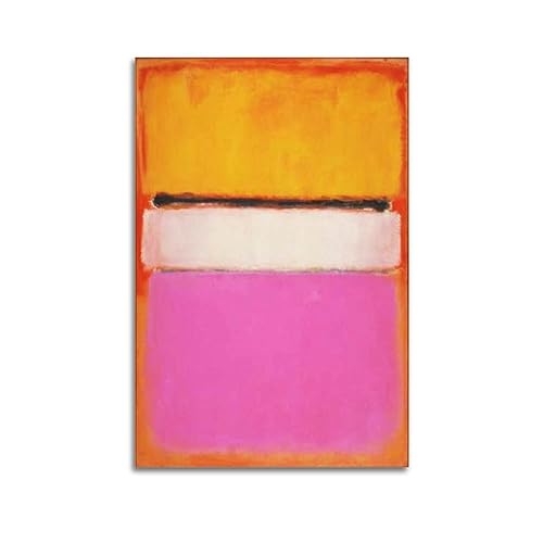 DryNda Mark Rothko Poster Weiße Mitte Wandkunst Malerei Leinwand Geschenk Wohnzimmer Drucke Schlafzimmer Dekor Kunstwerke 50 x 75 cm von DryNda