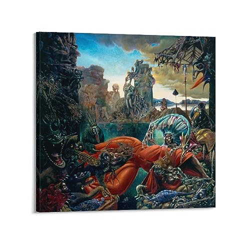 DryNda Max Ernst Poster The Temptation of Saint Anthony Wandkunst Gemälde Leinwand Geschenk Wohnzimmer Drucke Schlafzimmer Dekor Kunstwerke 30 x 30 cm von DryNda