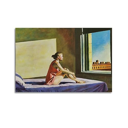 Edward Hopper Poster Morgensonne auf Leinwand Kunst und Wandkunst, Bild, Druck, modernes Familienschlafzimmer-Dekor, 30 x 45 cm von DryNda