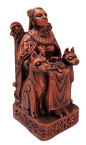 Dryad Design Freya Statue, nordische Göttin, Holz-Finish von Dryad Design