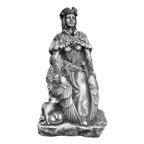 Freya Statue nordische Göttin der Liebe, Schönheit und Krieg, 33 cm, Wicca-Altarstatue, Stein-Finish von Dryad Design