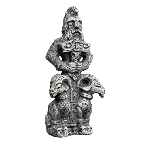 Dryad Design Thor Figur – nordischer Wikingergott des Donners, Statue, Heimdekoration, 11,4 cm hoch (Stein-Finish) von Dryad Design
