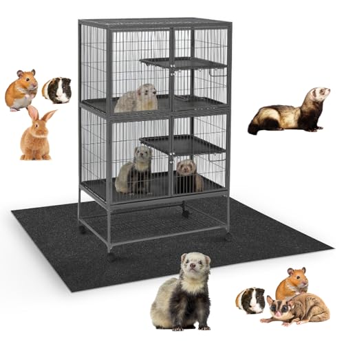 Drydiet 142,2 x 106,7 cm Frettchen Laufgittermatte, unter Haustierkäfigauskleidung, saugfähige/wasserdichte Filzunterlage für Frettchenkäfig, Vogelkäfig, Reptilienaquarien, Hundehütten, mit Drydiet 142,2 x 106,7 cm Frettchen Laufgittermatte, unter Haustierkäfigauskleidung, saugfähige/wasserdichte Filzunterlage für Frettchenkäfig, Vogelkäfig, Reptilienaquarien, Hundehütten, mit von Drydiet