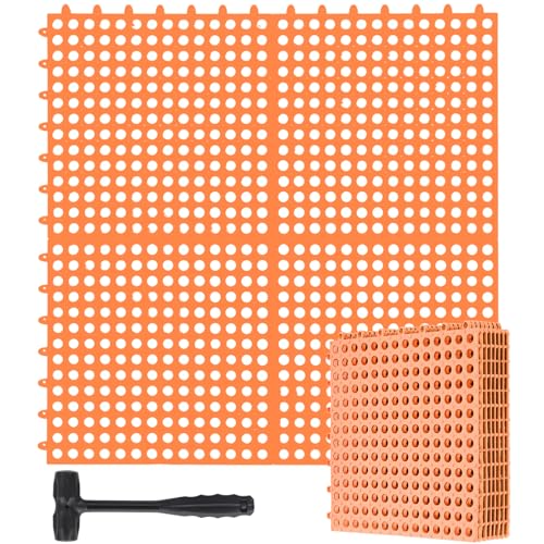 Drydiet Drainagefliesen, modulare ineinandergreifende Bodenfliesen mit 1 Kunststoffhammer, 30,5 x 30,5 cm, rutschfeste Gummi-Bodenmatte mit Löchern für Pool, Badezimmer, Deck, Küche, Terrasse, Orange Drydiet Drainagefliesen, modulare ineinandergreifende Bodenfliesen mit 1 Kunststoffhammer, 30,5 x 30,5 cm, rutschfeste Gummi-Bodenmatte mit Löchern für Pool, Badezimmer, Deck, Küche, Terrasse, Orange von Drydiet