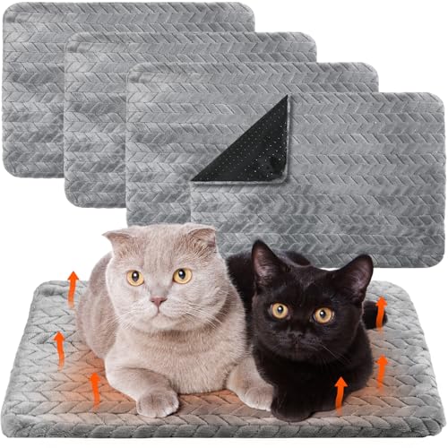 Drydiet Selbstheizende Katzenunterlage, selbstwärmendes Katzenbett, rutschfest, warm, waschbar, für drinnen und draußen, Grau, 50,8 x 71,1 cm, 4 Stück Drydiet Selbstheizende Katzenunterlage, selbstwärmendes Katzenbett, rutschfest, warm, waschbar, für drinnen und draußen, Grau, 50,8 x 71,1 cm, 4 Stück von Drydiet