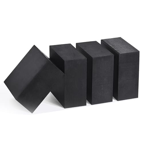 DryiC Gummiplatte Gummiblock Stoßdämpfende Unterlegscheiben Pads Gummiblöcke Für Hausdämpfung, 4 Stück,Thick 20mm,50mm x 50mm von DryiC