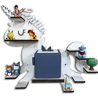 Diy Regal Mit Wunschamen Einhorn Passend Für Die Toniebox Musikbox Zum Bemalen Tonieregal Tonie Box Kinder Zimmer von DryssonHandmade