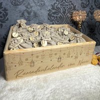 Personalisierter Ramadan Kalender Islam "Laterne" Personalisierte Box Kiste Ramadanbox Personalisiert Wunschname Holz Mubarak Name Befüllen von DryssonHandmade