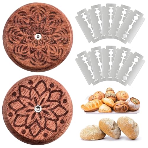 Dryxog 2 Stück BäCkermesser, Brotklinge, Teigmesser Brot, BäCker Ritzmesser, Rundbrotmesser mit 10 Rasierklinge Edelstahl BäCkermesser für Diy Brotteig Muster Kochen Werkzeug Dryxog 2 Stück BäCkermesser, Brotklinge, Teigmesser Brot, BäCker Ritzmesser, Rundbrotmesser mit 10 Rasierklinge Edelstahl BäCkermesser für Diy Brotteig Muster Kochen Werkzeug von Dryxog