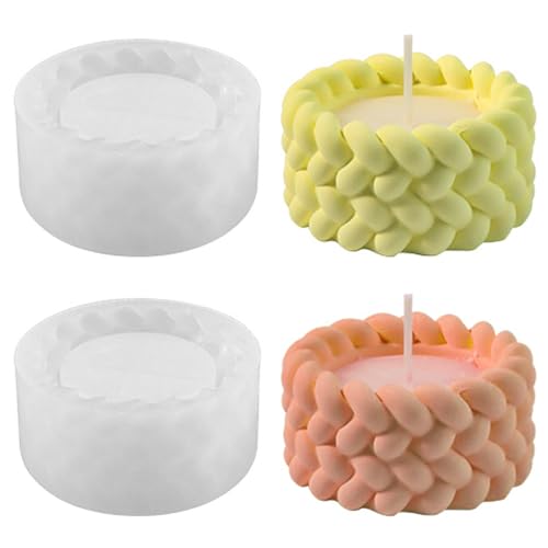 Dryxog 2 Stück Kerzenhalter Silikonform Silikon-Gießformen Wiederverwendbare Gießformen Harz Epoxidharz Resin Silicone Mold Silikonformen Gießen für DIY Aromatherapie Kerzen Herstellung Supplies von Dryxog