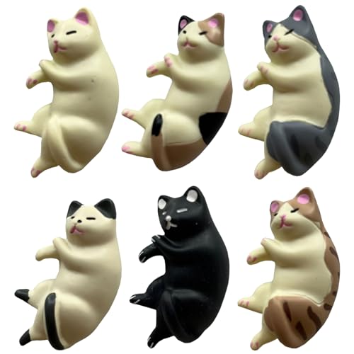 Dryxog 6 Stück Katzen-Kühlschrankmagnete Liegende Mini Kawaii Deko-Magnete Lustige Kätzchen Küchen-Deko Dekorative Cartoon Wunderschön für Kühlschrank Geschenk Katzenliebhaber Magnettafel Dryxog 6 Stück Katzen-Kühlschrankmagnete Liegende Mini Kawaii Deko-Magnete Lustige Kätzchen Küchen-Deko Dekorative Cartoon Wunderschön für Kühlschrank Geschenk Katzenliebhaber Magnettafel von Dryxog
