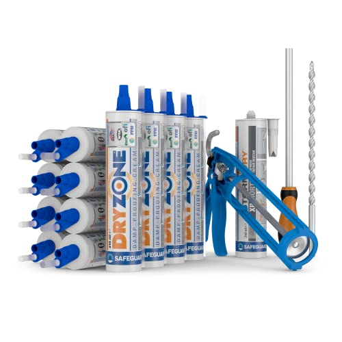 Dryzone Horizontalsperre Kit (18 Meter) - Injektionscreme gegen feuchte Wände und aufsteigende Feuchtigkeit – Feuchtigkeitssperre fürs Mauerwerk, auch für Kellerwände von Dryzone