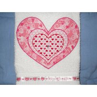 Applizierte Herzchen Handtuch Valentinstag Baumwolle Badezimmer Dekor von Ds5Adventures