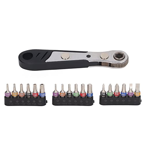 Cle Plate a Cliquet, 19 en 1 Angle Droit 16 Dents Ensemble Réversible Cle a Molette avec Embouts Tournevis pour la Réparation Cle Plate a Cliquet, 19 en 1 Angle Droit 16 Dents Ensemble Réversible Cle a Molette avec Embouts Tournevis pour la Réparation von Dsacxixai